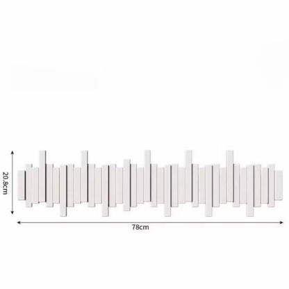 🎉 היום בלבד – 50% הנחה | מתלה קיר מעץ מלא בעיצוב קלידי פסנתר